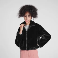 Women's Zip-Front Faux Fur Jacket - Wild Fable™ -Herday Fashion GUEST 9e3eb3f1 bc13 4522 a34f 9c7e4b292dcf
