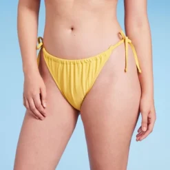Women's Side-Tie Ultra High Leg Adjustable Coverage Bikini Bottom - Wild Fable™ Yellow -Herday Fashion GUEST 9f93be20 36fa 4a1d 8e8f ec05d2d6fa7c