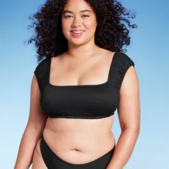 Women's Cap Sleeve Smocked Bralette Bikini Top - Wild Fable™ -Herday Fashion GUEST a143359d 31a7 4be1 b11f af4e9a1b274a