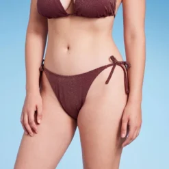 Women's Side-Tie High Leg Extra Cheeky Bikini Bottom - Wild Fable™ Brown -Herday Fashion GUEST a338ecaf 94ed 450b 9e93 5e5fa445dafd