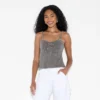 Women's Denim Buckle Corset Tank Top - Wild Fable™ Gray Wash -Herday Fashion GUEST a4e0971d e8c9 4ad9 9230 34f9eb4ede3d