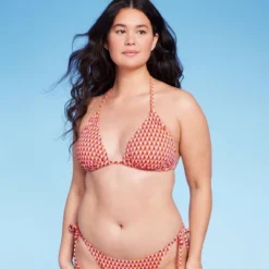 Women's Ribbed Triangle Bikini Top - Wild Fable™ Geo Print -Herday Fashion GUEST a55f9ea8 e2a0 4c9e 81b7 881986f11a90