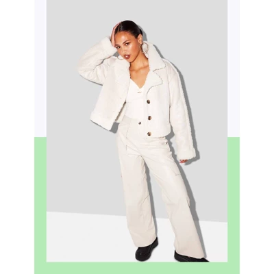 Women's High-Rise Straight Leg Faux Leather Cargo Pants - Wild Fable™ 3 Women's High-Rise Straight Leg Faux Leather Cargo Pants - Wild Fable™