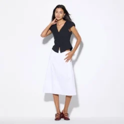 Women's Mini Cap Sleeve Button-Front Blouse - Wild Fable™ -Herday Fashion GUEST a6e252f2 def0 4512 8678 d444b6817796