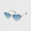 Women's Rimless Metal Heart Novelty Sunglasses - Wild Fable™ Blue -Herday Fashion GUEST a7a1cf62 6b52 4fc0 96e7 024690b6d65a