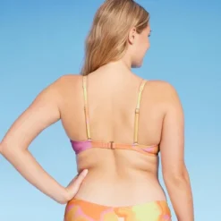 Women's Bralette Bikini Top - Wild Fable™ Pink/Orange/Yellow Tie-Dye -Herday Fashion GUEST a936ec64 98f4 4c23 982b f5234f17ce58