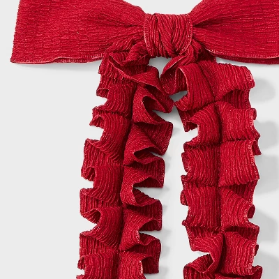 Ruffle Bow Hair Clip - Wild Fable™ Burgundy 4 Ruffle Bow Hair Clip - Wild Fable™ Burgundy - Image 2