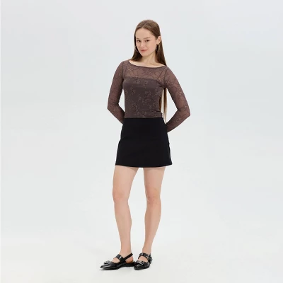 Women's Long Sleeve Lace Bardot Top - Wild Fable™ 4 Women's Long Sleeve Lace Bardot Top - Wild Fable™ - Image 2