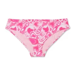 Women's Cheeky Bikini Bottom - Wild Fable™ Pink Heart Print -Herday Fashion GUEST adaa046c 9855 4617 8684 f6260cc44412
