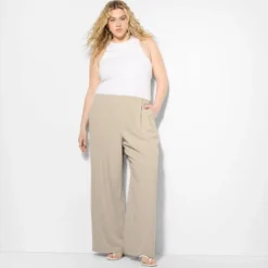 Women's Linen Trousers - Wild Fable™ Beige -Herday Fashion GUEST ae93562c 560c 4421 956d 05850699c06b