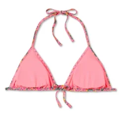 Women's Crochet Trim Triangle Bikini Top - Wild Fable™ Pink Floral Print -Herday Fashion GUEST b3e0f764 9482 48be baf1 ef039b58c8f7