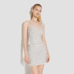 Women's High-Rise Mesh Mini Skirt - Wild Fable™ Off-White Polka Dots -Herday Fashion GUEST b4066cdb 4fa8 4518 9112 65c30058014e