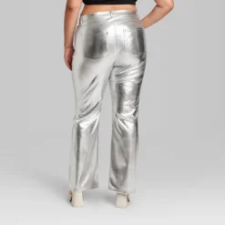 Women's High-Rise Metallic Flare Pants - Wild Fable™ -Herday Fashion GUEST b4ce180b 3017 4233 b478 d6d86afeda3c