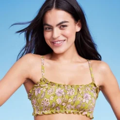 Women's Ruffle Detail Bralette Bikini Top - Wild Fable™ -Herday Fashion GUEST b61ebe73 91ec 4eef ae8c a7bb6cd97c2a