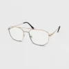 Women's Geometric Metal Aviator Blue Light Filtering Glasses - Wild Fable™ Gold -Herday Fashion GUEST b7778c21 18d8 4de9 8daa 2712bc8ab8cc