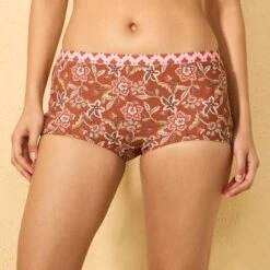 Women's Geo Print Reversible Low-Rise Cheeky Boyshort Bikini Bottom - Wild Fable™ Brown -Herday Fashion GUEST b77b6835 fce3 477c 947b 6387849d45f3