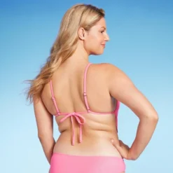 Women's Cowl Neck Longline Bralette Bikini Top - Wild Fable™ Pink Shine -Herday Fashion GUEST b7ccc465 d004 4848 aaac e5f7ebbb3070