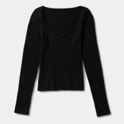 Women's Long Sleeve Seamless Square Neck Blouse - Wild Fable™ -Herday Fashion GUEST b9bd5b6c 76e1 47df 89e7 e574d1848c7b