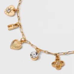 Mixed Charm Necklace - Wild Fable™ Gold 7 Mixed Charm Necklace - Wild Fable™ Gold -Herday Fashion GUEST bcb9878e 4c52 486d 944a 69252463a5f1