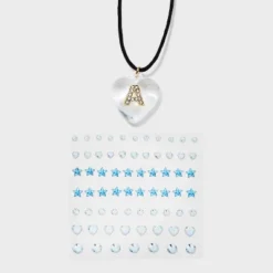 Acrylic Heart With Face Gems Pendant Necklace - Wild Fable™ Clear/Black -Herday Fashion GUEST c032d99b 3eba 44b6 85ad 02cdde377fb0