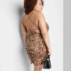 Women's Lace-Up Back Satin Mini Bodycon Dress - Wild Fable™ -Herday Fashion GUEST c08c3923 49ef 4ef9 81c4 7540aec24663