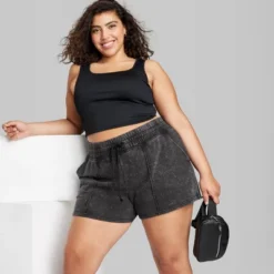 Women's High-Rise Fleece Shorts - Wild Fable™ -Herday Fashion GUEST c2e4da47 8d9e 4ffa 8b65 98dc64cce651