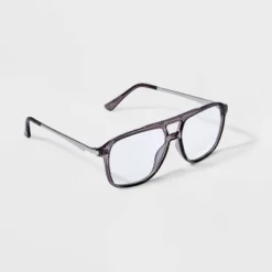 Women's Plastic Aviator Sunglasses - Wild Fable™ Gray: Blue Light Filtering, UV Protection, Recycled Frame