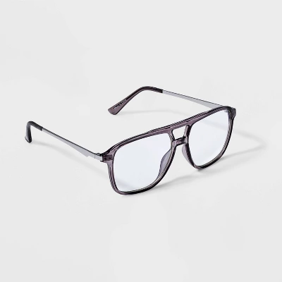 Women's Plastic Aviator Sunglasses - Wild Fable™ Gray: Blue Light Filtering, UV Protection, Recycled Frame 2 Women's Plastic Aviator Sunglasses - Wild Fable™ Gray: Blue Light Filtering, UV Protection, Recycled Frame