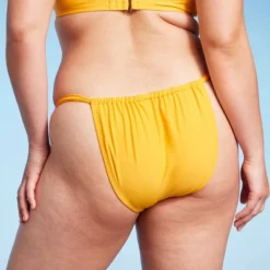 Women's Scarf Side Adjustable Coverage Bikini Bottom - Wild Fable™ Yellow -Herday Fashion GUEST cc54eec2 bd8d 413c 8393 ec32899df003
