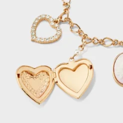 Mixed Heart Charm Necklace - Wild Fable™ Gold 8 Mixed Heart Charm Necklace - Wild Fable™ Gold -Herday Fashion GUEST ce3578ef 4d66 431f bdef 79bb1bdcb58d