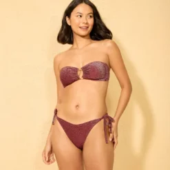 Women's Sparkle Low-Rise Extra High Leg Extra Cheeky Bikini Bottom - Wild Fable™ Burnt Burgundy -Herday Fashion GUEST cee013a4 7760 4e0e b41a 5a5a2a323846