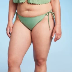 Women's Side-Tie Medium Coverage Bikini Bottom - Wild Fable™ Soft Green -Herday Fashion GUEST cf915f80 4d07 4b3f bec5 9e69735a54d7