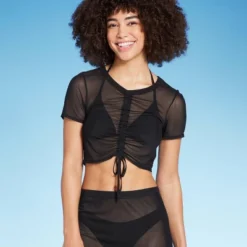 Women's Mesh Drawstring Ruched Cover Up Top - Wild Fable™ 11 Women's Mesh Drawstring Ruched Cover Up Top - Wild Fable™ -Herday Fashion GUEST d09a2627 5a7f 4d5c 9682 e74d7b666198