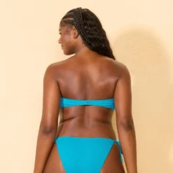 Women's Jacquard Center Front Keyhole Bandeau Bikini Top - Wild Fable™ Blue Turquoise -Herday Fashion GUEST d182db3c 783d 4007 bad7 c8d7b0a302b4