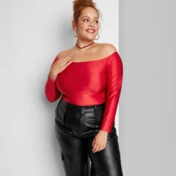 Women's Long Sleeve Off The Shoulder T-Shirt - Wild Fable™ -Herday Fashion GUEST d36ab4d2 5979 4fe9 b78c 3df2bf04f2d9