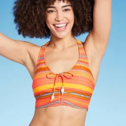 Women's Drawstring Ruched Halter Longline Bikini Top - Wild Fable™ -Herday Fashion GUEST d5dbf940 3ba0 44bc 851c c75bbbfc0705