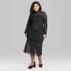 Women's Long Sleeve Rhinestone Mesh Midi Dress - Wild Fable™ Black -Herday Fashion GUEST d6597041 00ac 49bd 87e8 57b8d27d23b2