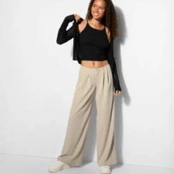 Women's Linen Trousers - Wild Fable™ Beige -Herday Fashion GUEST d75ae133 11ef 4328 a911 8b44a2b345d4