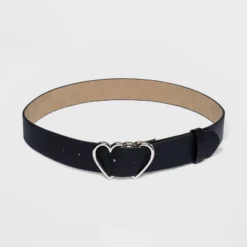 Women's Fable Double Heart Metal Buckle Belt - Wild Fable™ Black -Herday Fashion GUEST d8668902 d95a 4e3c 83a2 fc36517f96f1