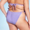 Women's Side-Tie Extra Cheeky High Leg Lurex Plisse Textured Bikini Bottom - Wild Fable™ Purple 2 Women's Side-Tie Extra Cheeky High Leg Lurex Plisse Textured Bikini Bottom - Wild Fable™ Purple -Herday Fashion GUEST dae4c8a5 a283 4994 a53e 5906c7cc15d1