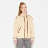 Women's Canvas Faux Leather Trim Bomber Jacket - Wild Fable™ Beige -Herday Fashion GUEST ddfa3a91 36f6 43c7 a5d4 f7c7b698329c