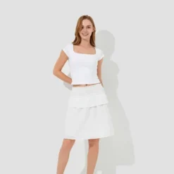 Women's Convertible Smocked Babydoll Top - Wild Fable™ White 7 Women's Convertible Smocked Babydoll Top - Wild Fable™ White -Herday Fashion GUEST debe08c1 c7ed 43ba aed4 b2ad32bbd984