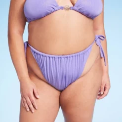 Women's Side-Tie Extra Cheeky High Leg Lurex Plisse Textured Bikini Bottom - Wild Fable™ Purple 7 Women's Side-Tie Extra Cheeky High Leg Lurex Plisse Textured Bikini Bottom - Wild Fable™ Purple -Herday Fashion GUEST e2d3c877 652a 4d70 b2aa bc9b9795ed84
