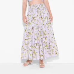 Women's Tiered Maxi A-Line Skirt - Wild Fable™ Mauve