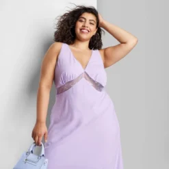 Women's Lace Detail Slip Midi Dress - Wild Fable™ -Herday Fashion GUEST e5a4d8d7 26f8 4797 b305 774e92372918