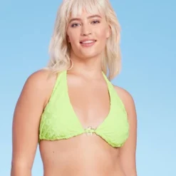 Women's Daisy Textured Ring Front Triangle Bikini Top - Wild Fable™ Green 15 Women's Daisy Textured Ring Front Triangle Bikini Top - Wild Fable™ Green -Herday Fashion GUEST e68eeeee da45 4c0f 8e2b b3f93f70eb10