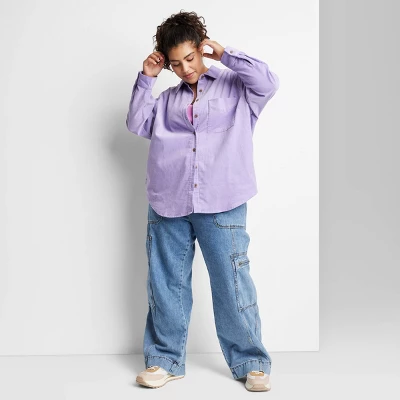 Women's Oversized Button-Down Corduroy Shirt - Wild Fable™ 7 Women's Oversized Button-Down Corduroy Shirt - Wild Fable™ - Image 5