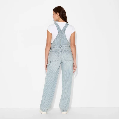 Women's Mid-Rise Denim Baggy Overalls - Wild Fable™ 4 Women's Mid-Rise Denim Baggy Overalls - Wild Fable™ - Image 2