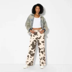 Women's High-Rise Straight Leg Pants - Wild Fable™ Brown Cow Print 8 Women's High-Rise Straight Leg Pants - Wild Fable™ Brown Cow Print -Herday Fashion GUEST e942e3b7 4a94 4cb5 9eb9 85b3c8952238