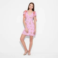 Women's Flutter Short Sleeve Mini A-Line Dress - Wild Fableā¢